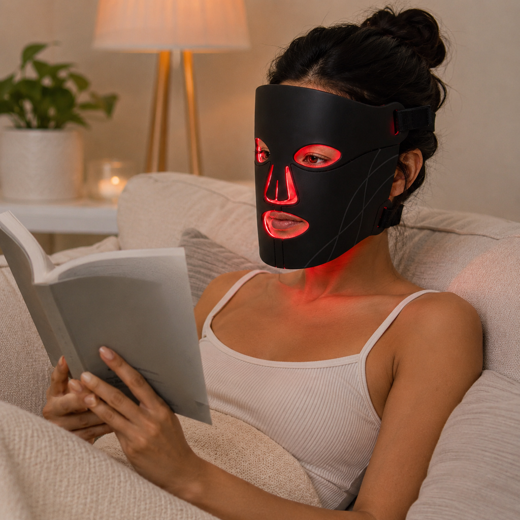 SnuggleNest Infrared LED Red Light Therapy Anti-Aging Face Mask
