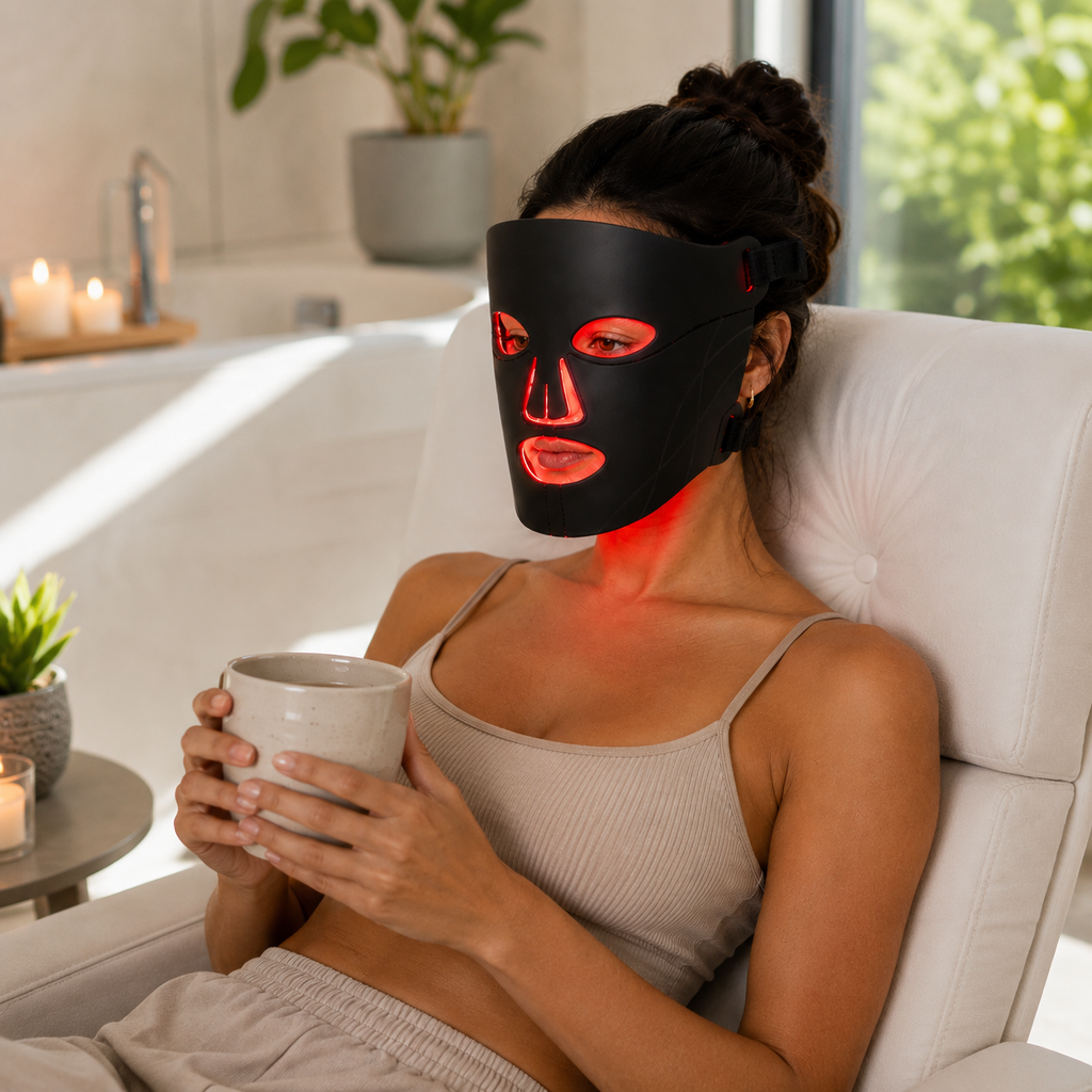 SnuggleNest Infrared LED Red Light Therapy Anti-Aging Face Mask