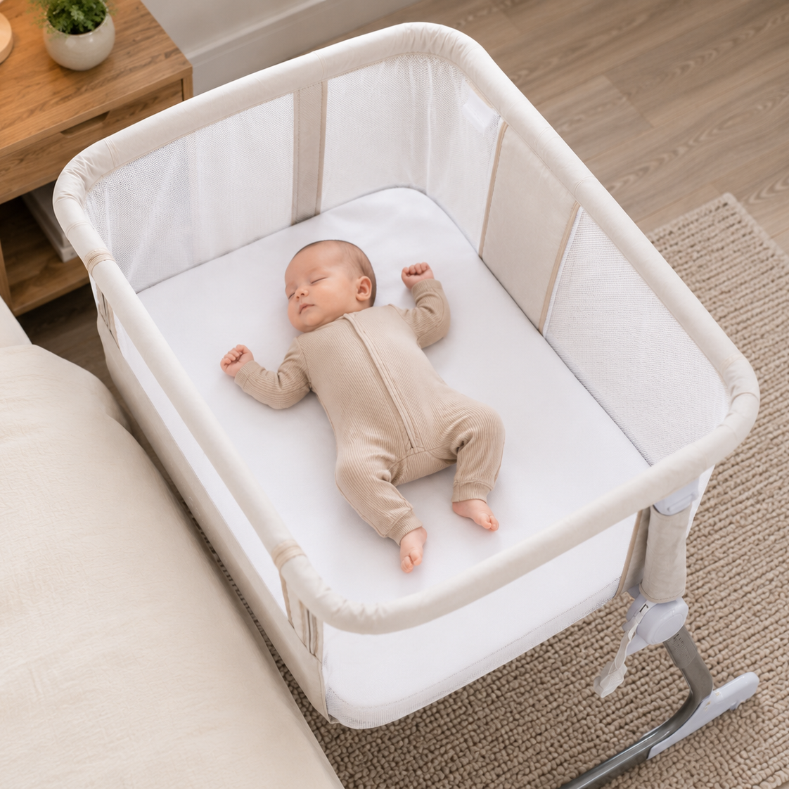 SnuggleNest Portable Bedside Bassinet