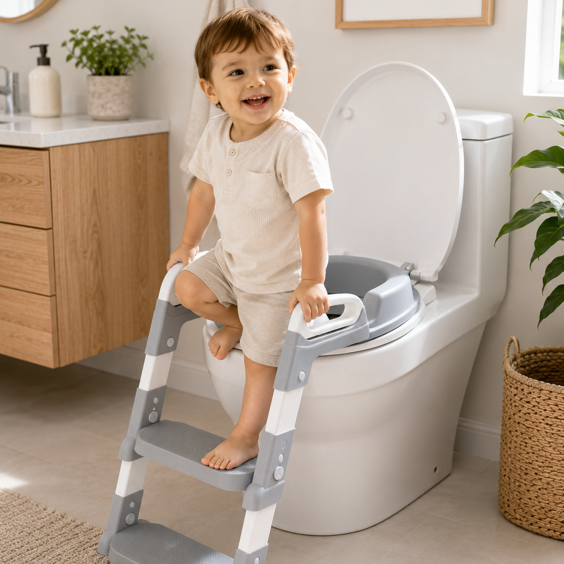 SnugleNest Adjustable Potty Training Step ladder Seat.