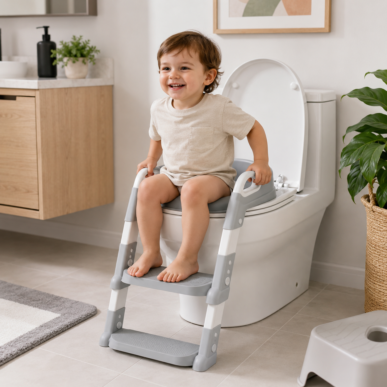 SnugleNest Adjustable Potty Training Step ladder Seat.